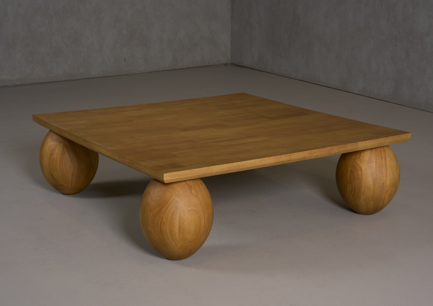 Modrest Optima Modern Natural Rubberwood Square Coffee Table