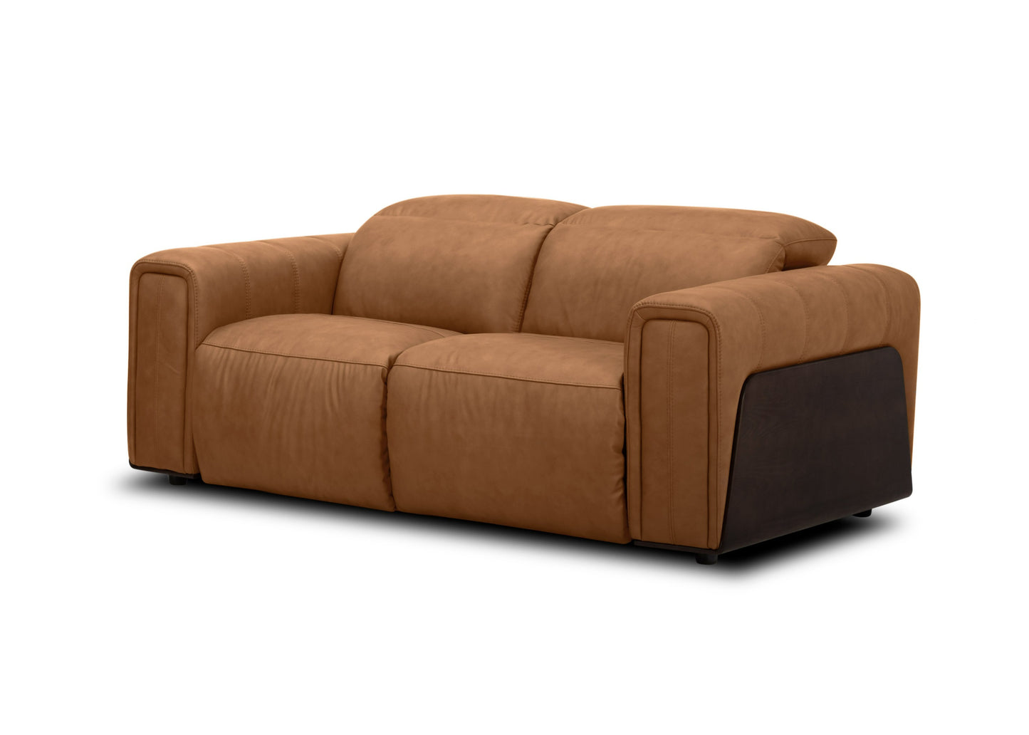 Divani Casa Sandstone Modern Brown Leather Sofa Set w/ Electric Recliners