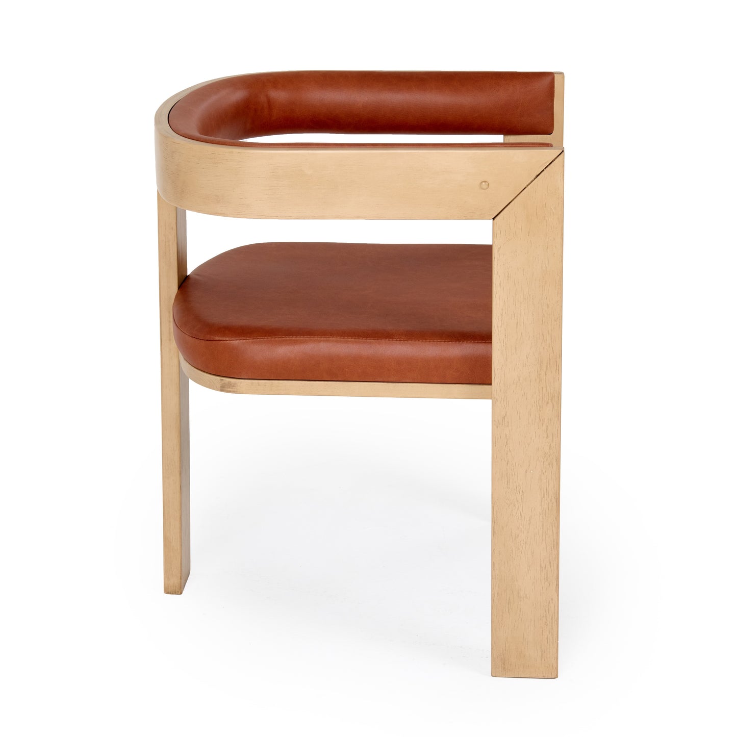 Nova Domus Oshana Modern Rust Leatherette White Oak Dining Chair