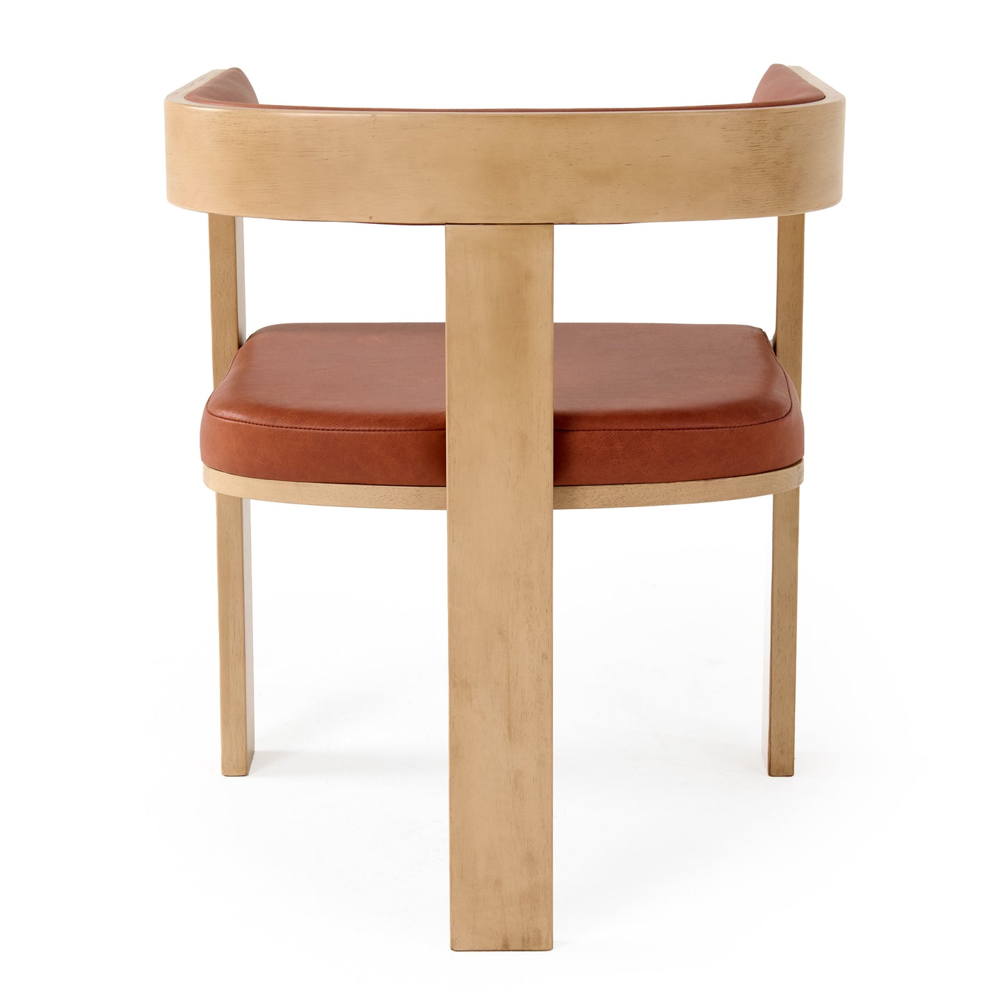 Nova Domus Oshana Modern Rust Leatherette White Oak Dining Chair
