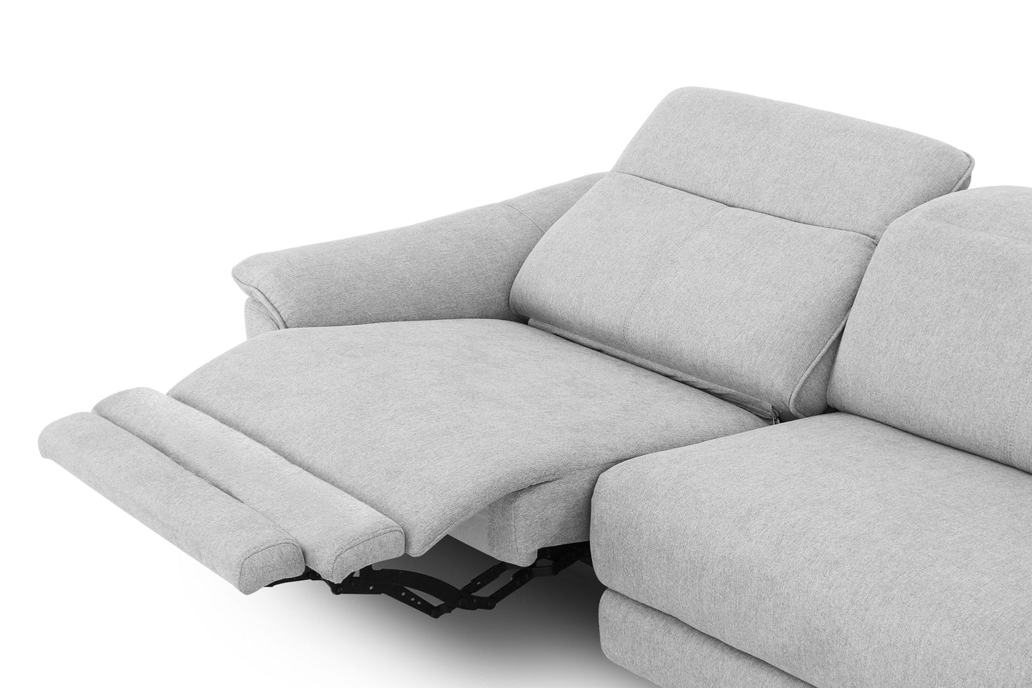 Divani Casa Paul Contemporary Grey Fabric Sofa w/ Electric Recliners