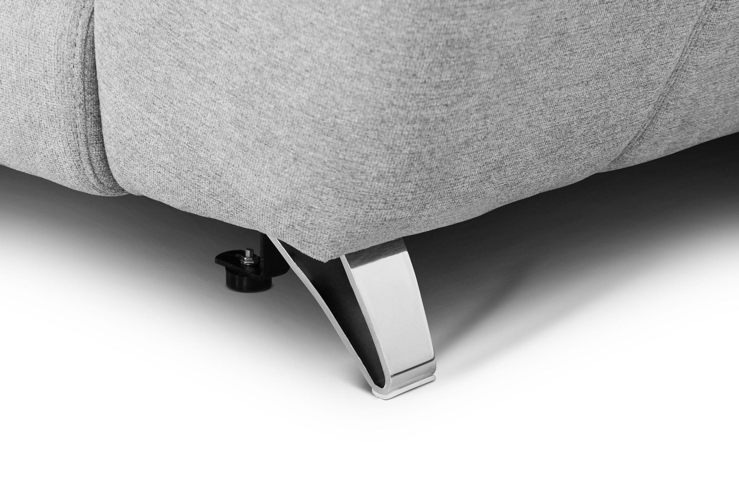 Divani Casa Paul Contemporary Grey Fabric Loveseat w/ Electric Recliners