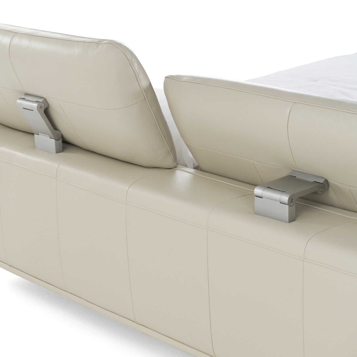 Modrest Pearson Modern Light Grey Leather Bed