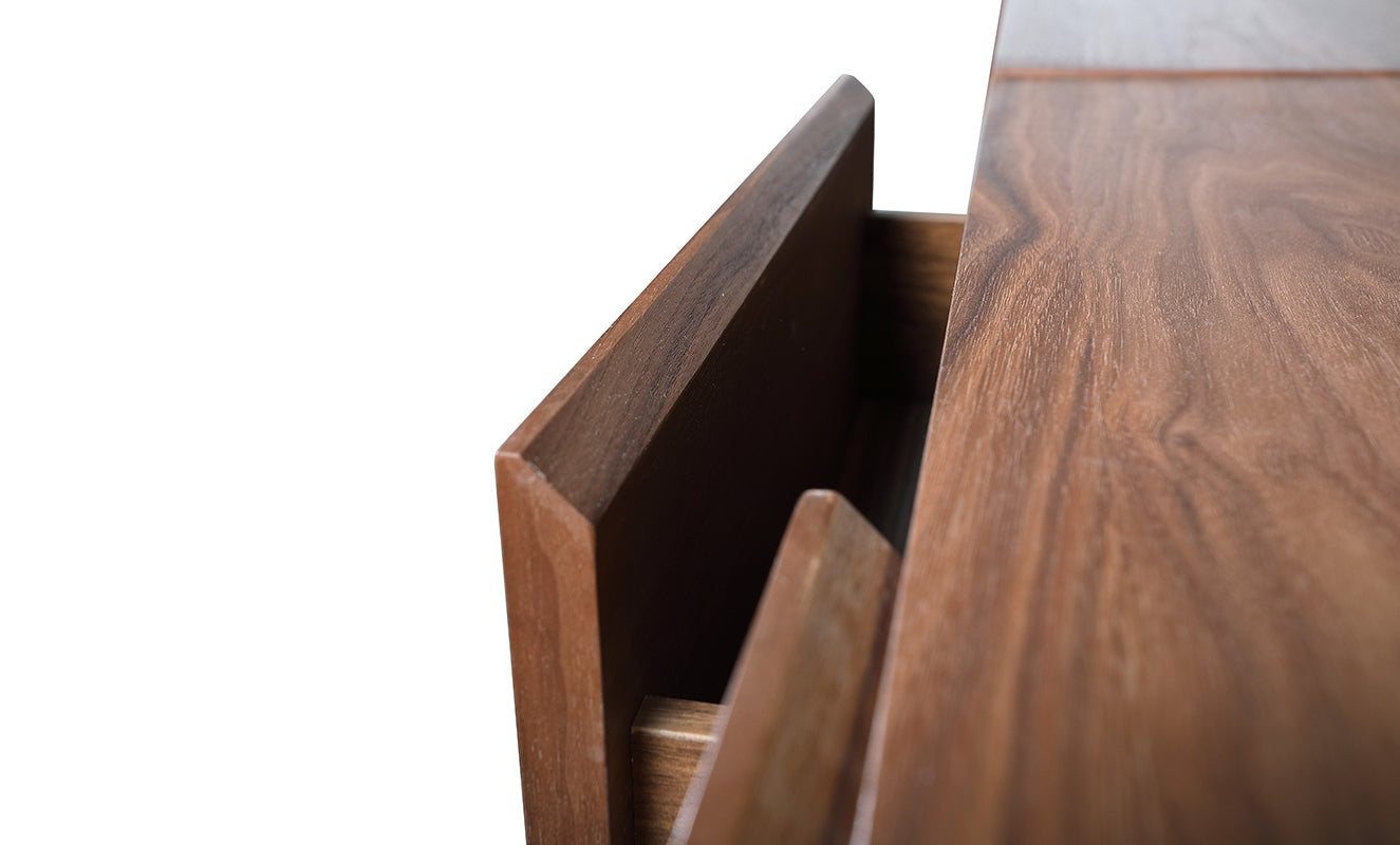 Nova Domus Pompeii Contemporary Grey and Walnut Entertainment Center