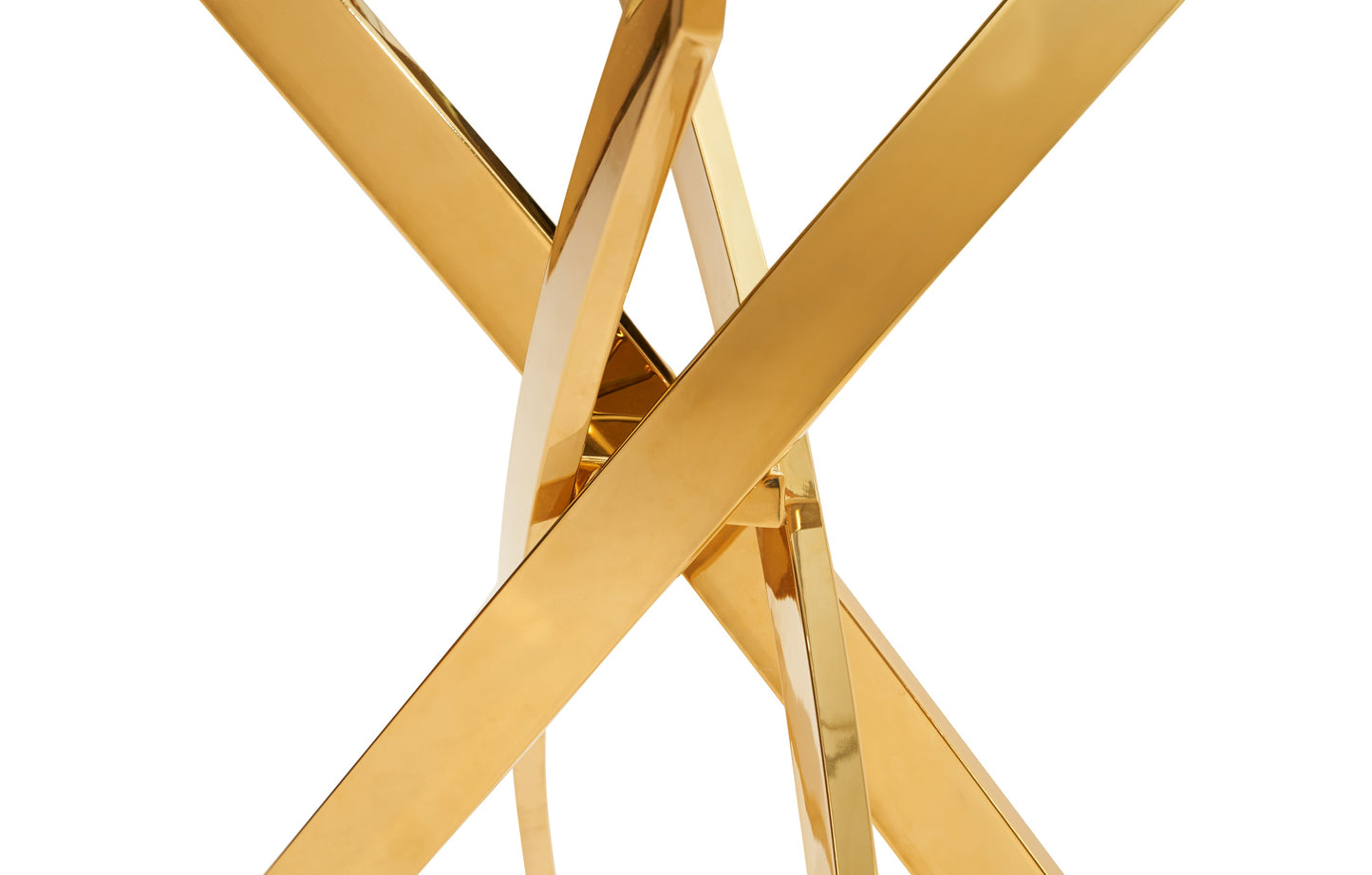 Modrest Pyrite Modern Glass and Gold Console Table
