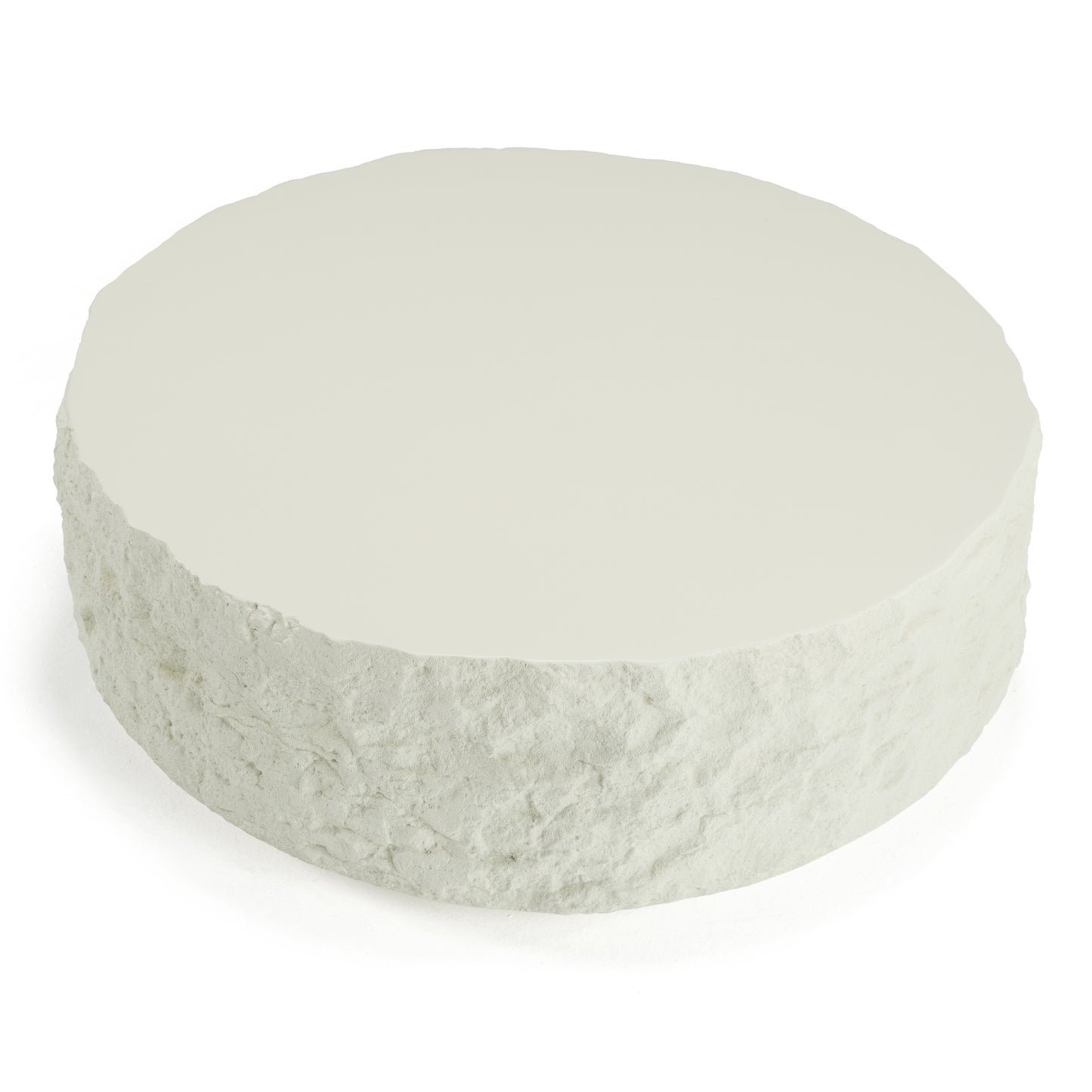 Modrest Quarry Modern Off-White Round Coffee Table