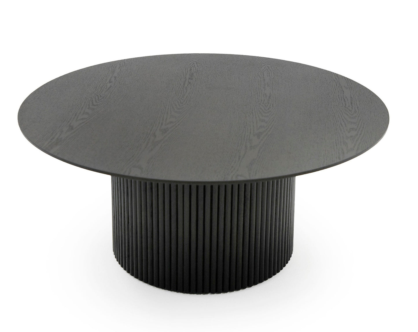 Modrest Rawlins Modern Mid Century Black Ash Round Coffee Table
