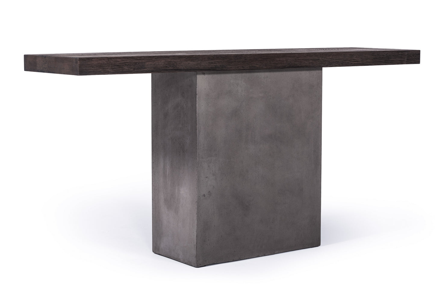 Modrest Renzo Modern Oak and Concrete Console Table