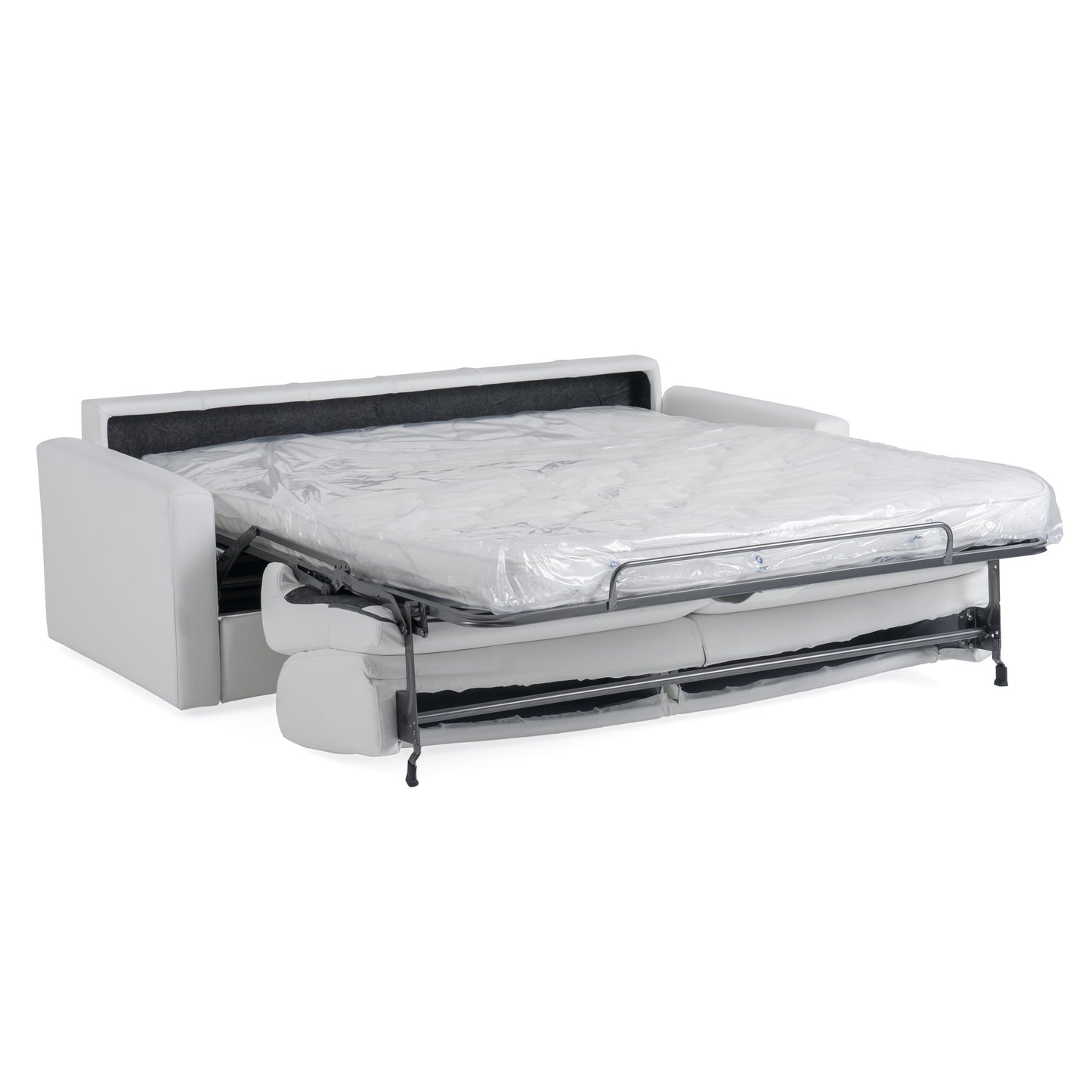 Lamod Italia Revers Italian Modern White Leather Queen Sofabed