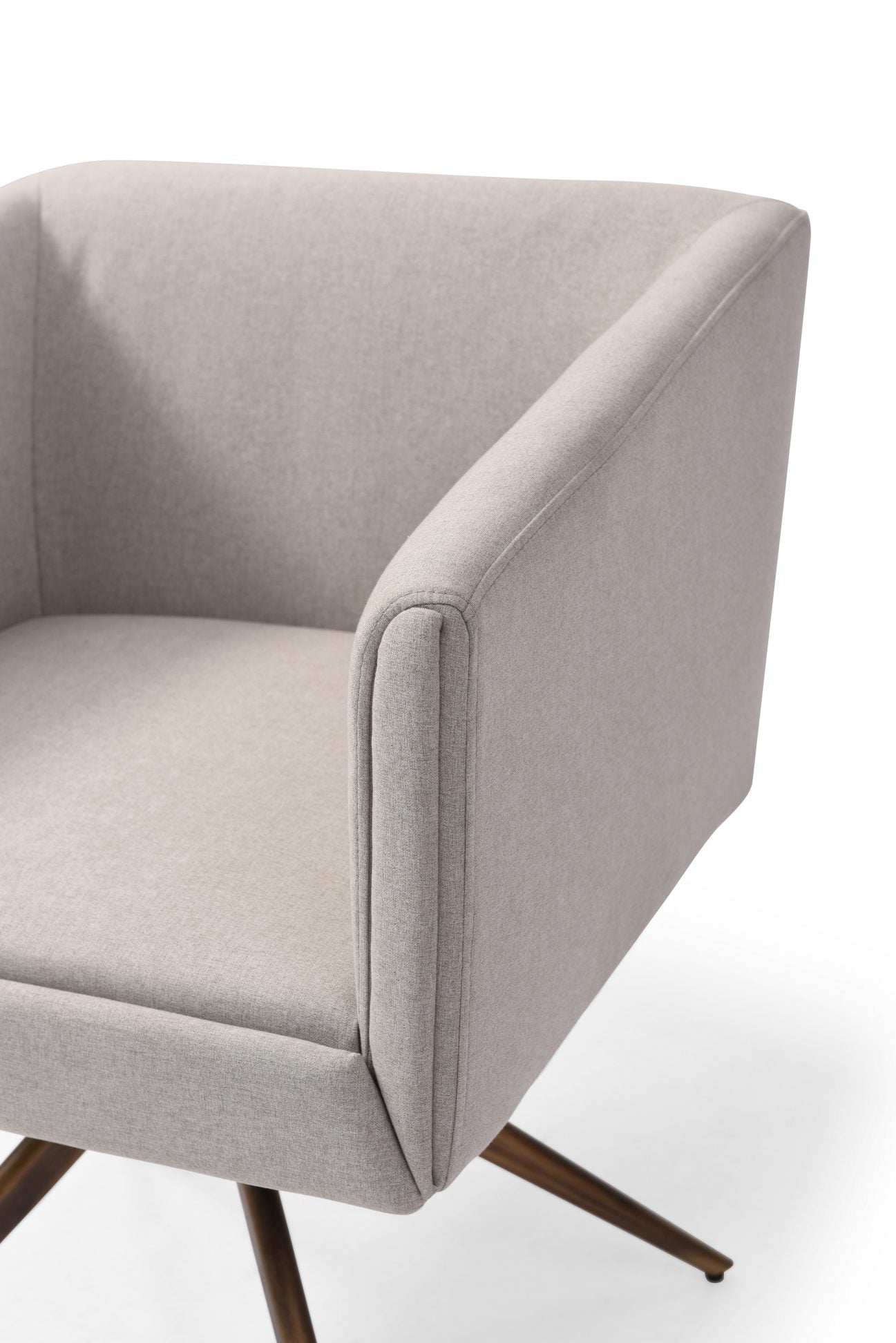 Modrest Riaglow Contemporary Light Grey Fabric Dining Chair