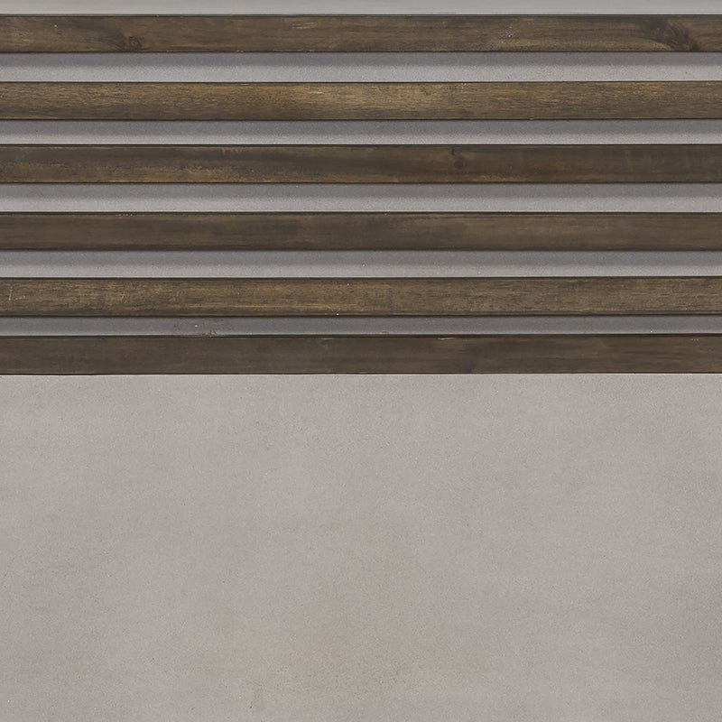 Modrest Delaware Modern Concrete and Acacia Rectangular Coffee Table