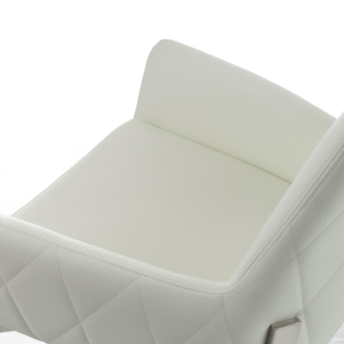 Modrest Robin Modern White Bonded Leather Dining Chair
