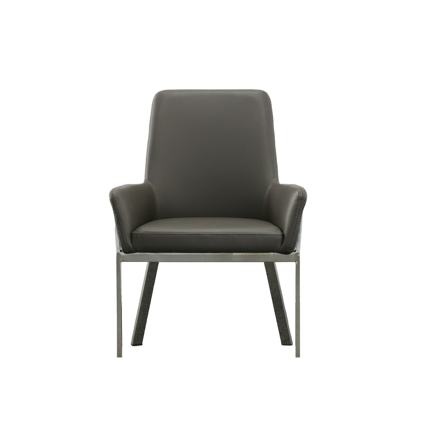 Modrest Robin Modern Grey Bonded Leather Dining Chair