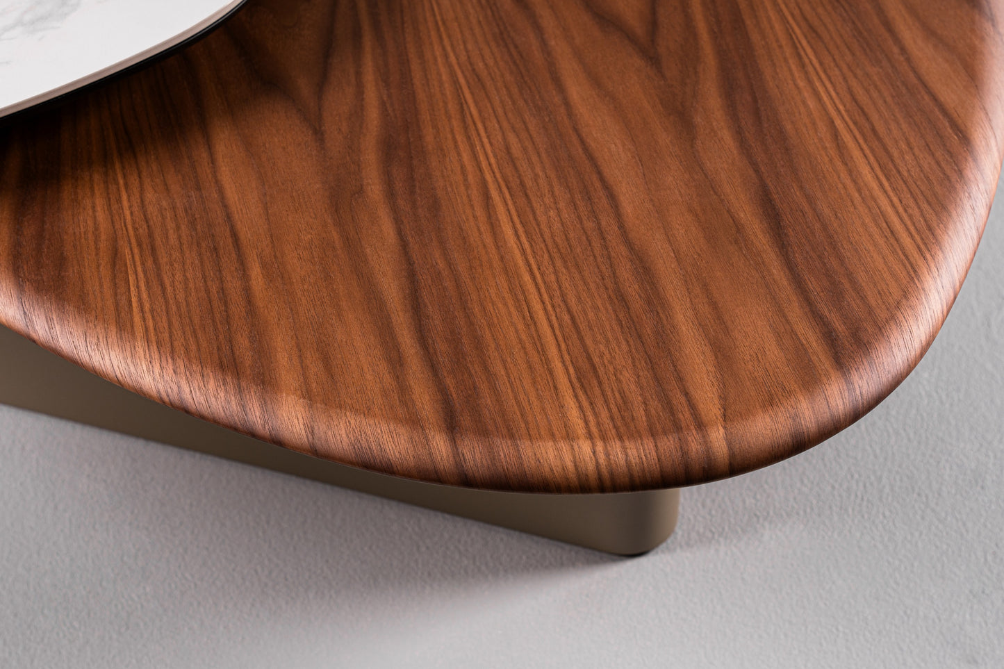 Modrest Robson Modern Ceramic Walnut Coffee Table