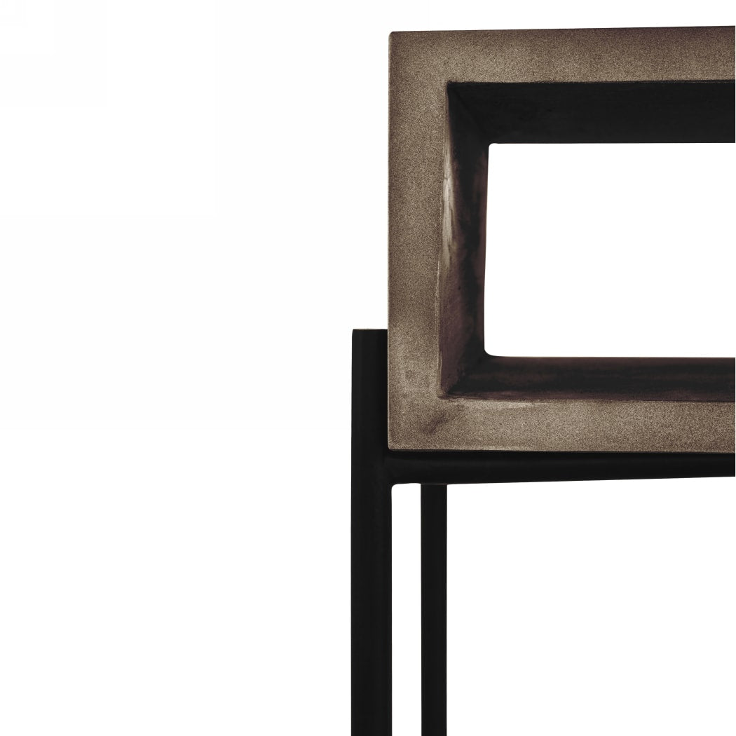 Modrest Walker Modern Concrete and Metal Console Table