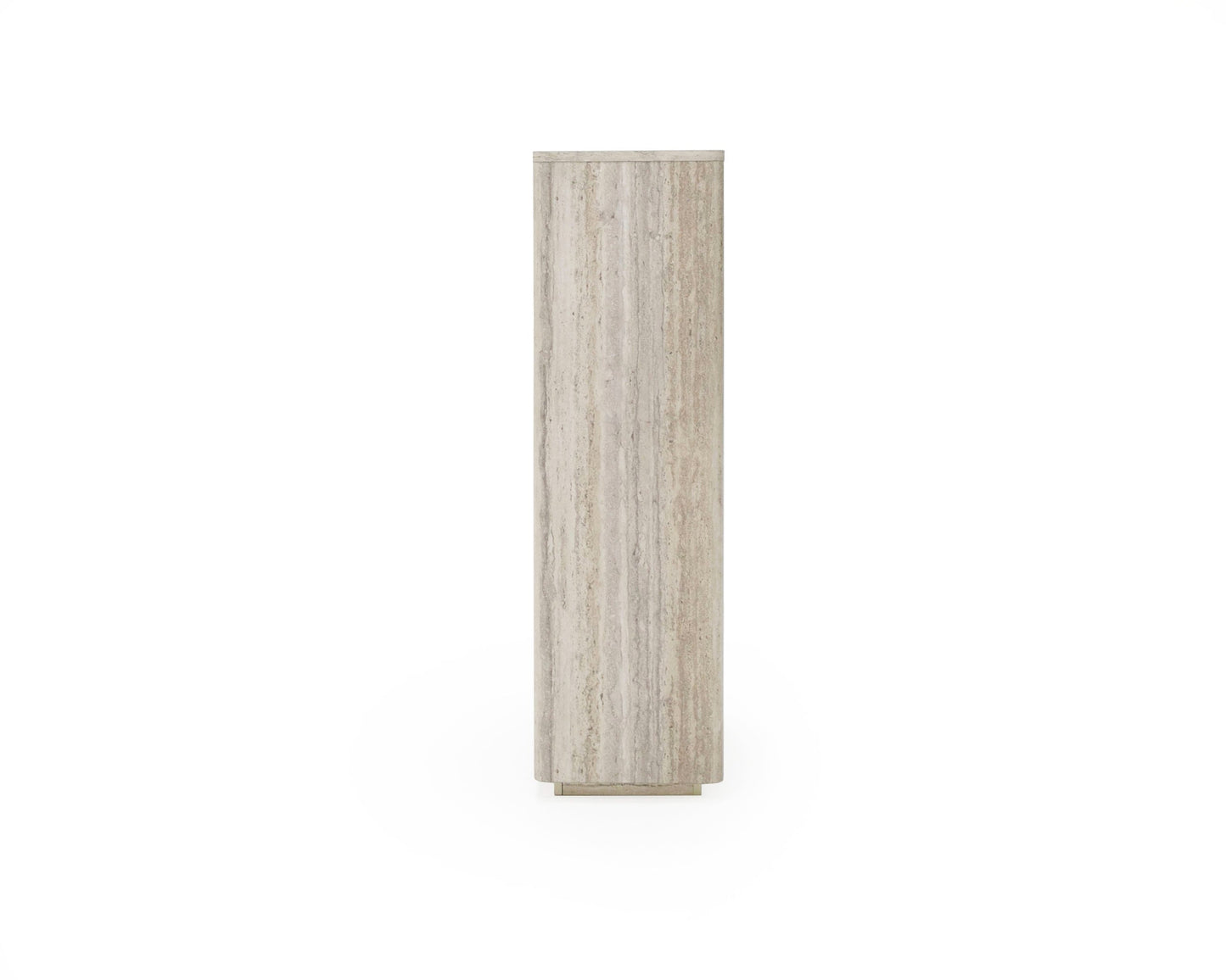 Nova Domus Roma Modern Faux Travertine Gold Bookcase