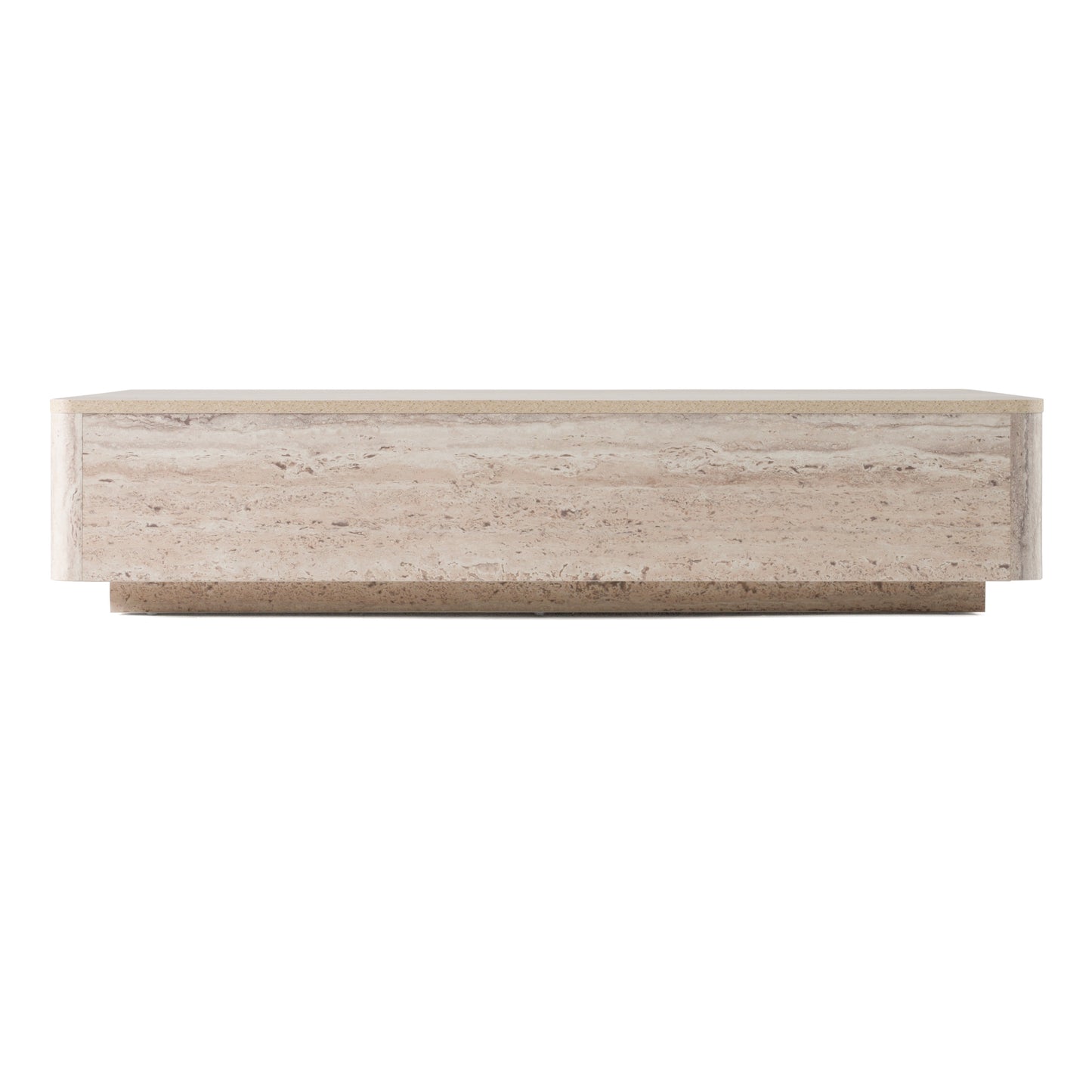 Nova Domus Roma Modern Faux Travertine Rectangular Coffee Table