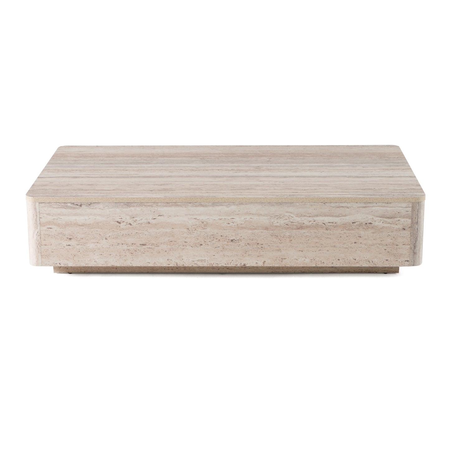 Nova Domus Roma Modern Faux Travertine Rectangular Coffee Table