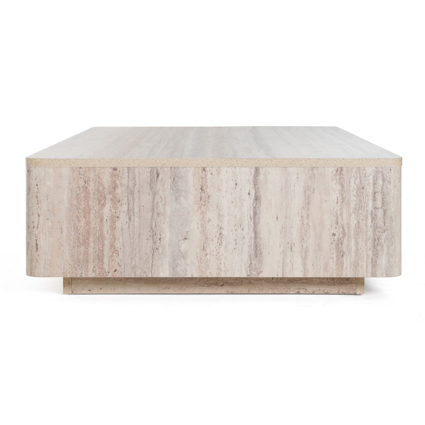 Nova Domus Roma Modern Faux Travertine Rectangular Coffee Table