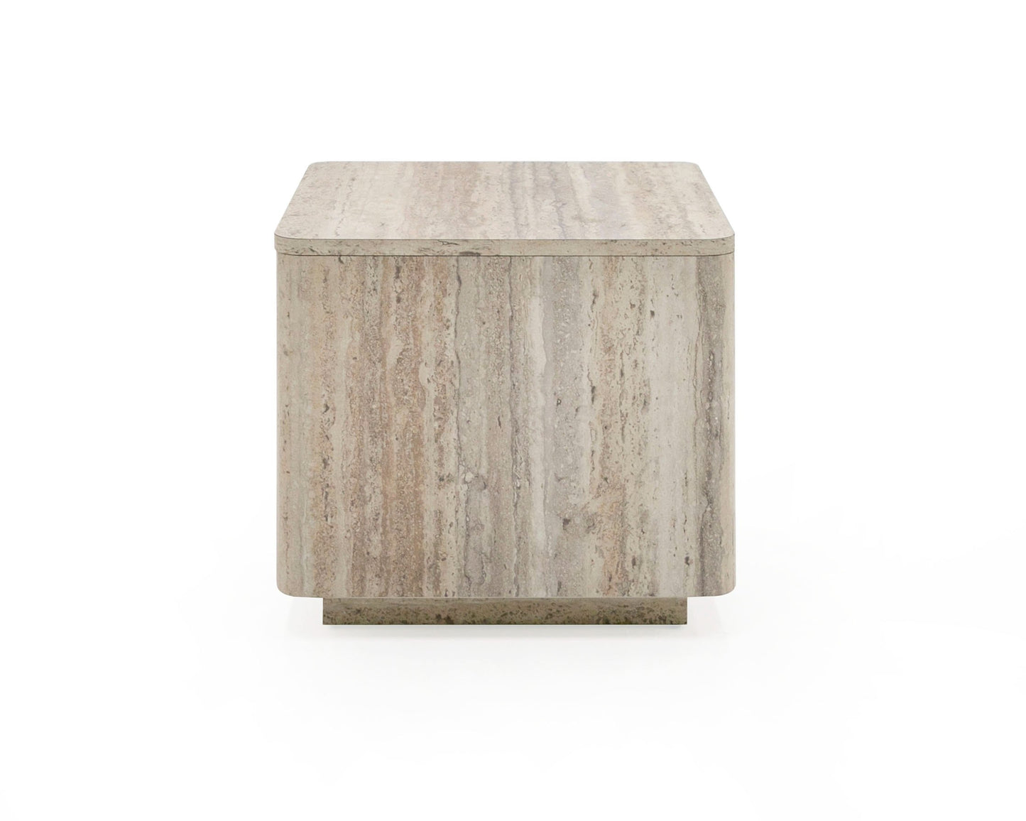 Nova Domus Roma Modern Faux Travertine Square End Table