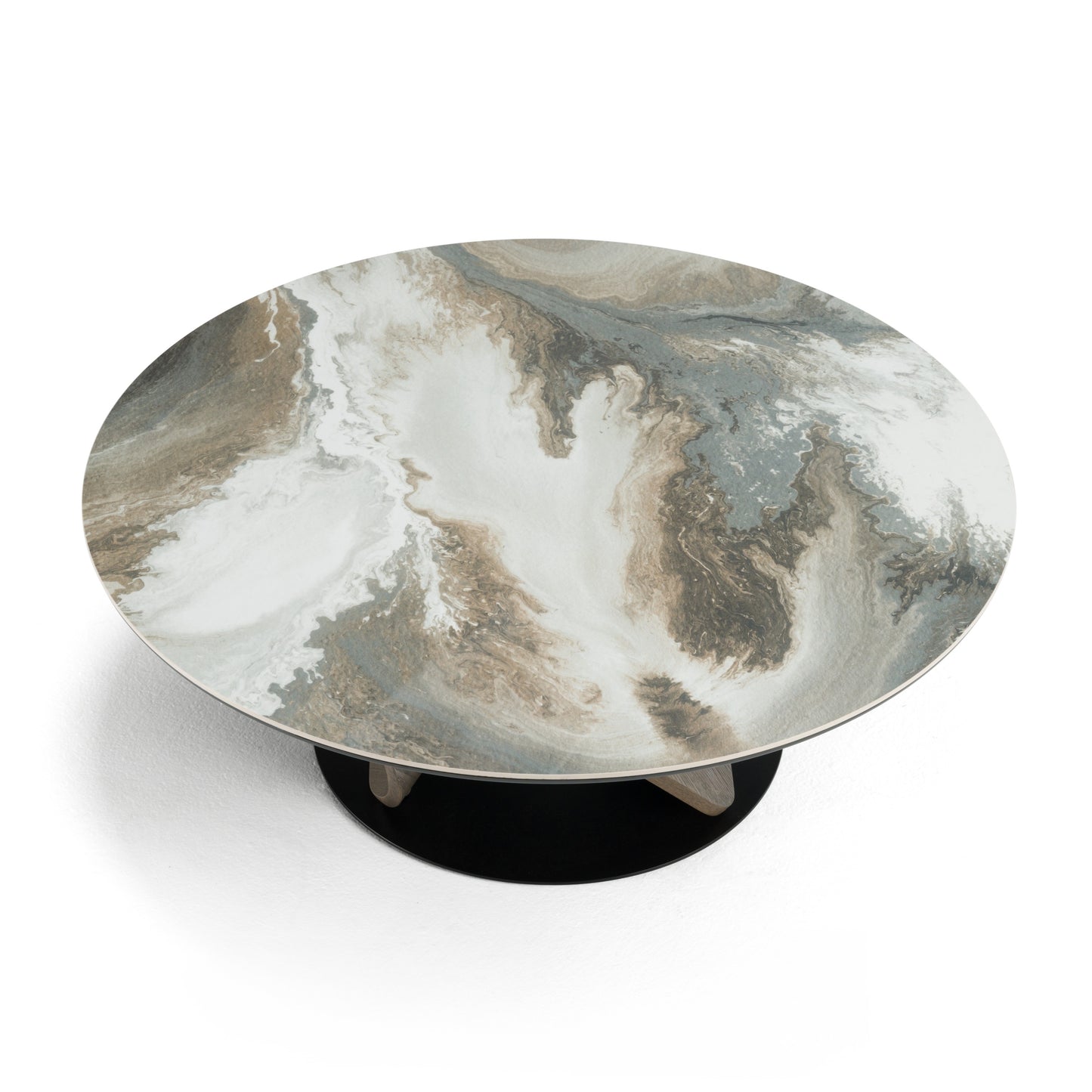 Modrest Schiff Modern Marbled Ceramic Coffee Table Set