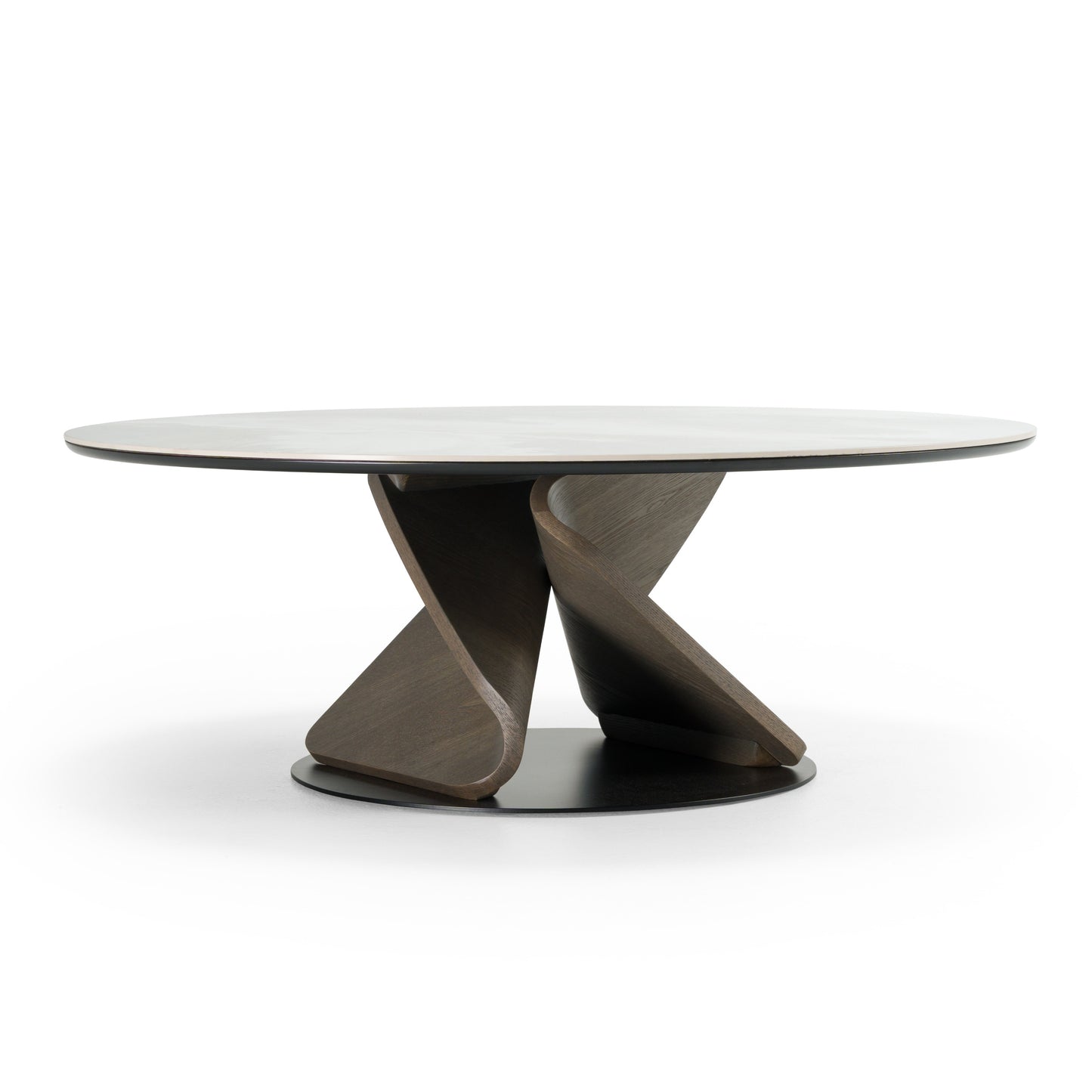 Modrest Schiff Modern Marbled Ceramic Coffee Table Set