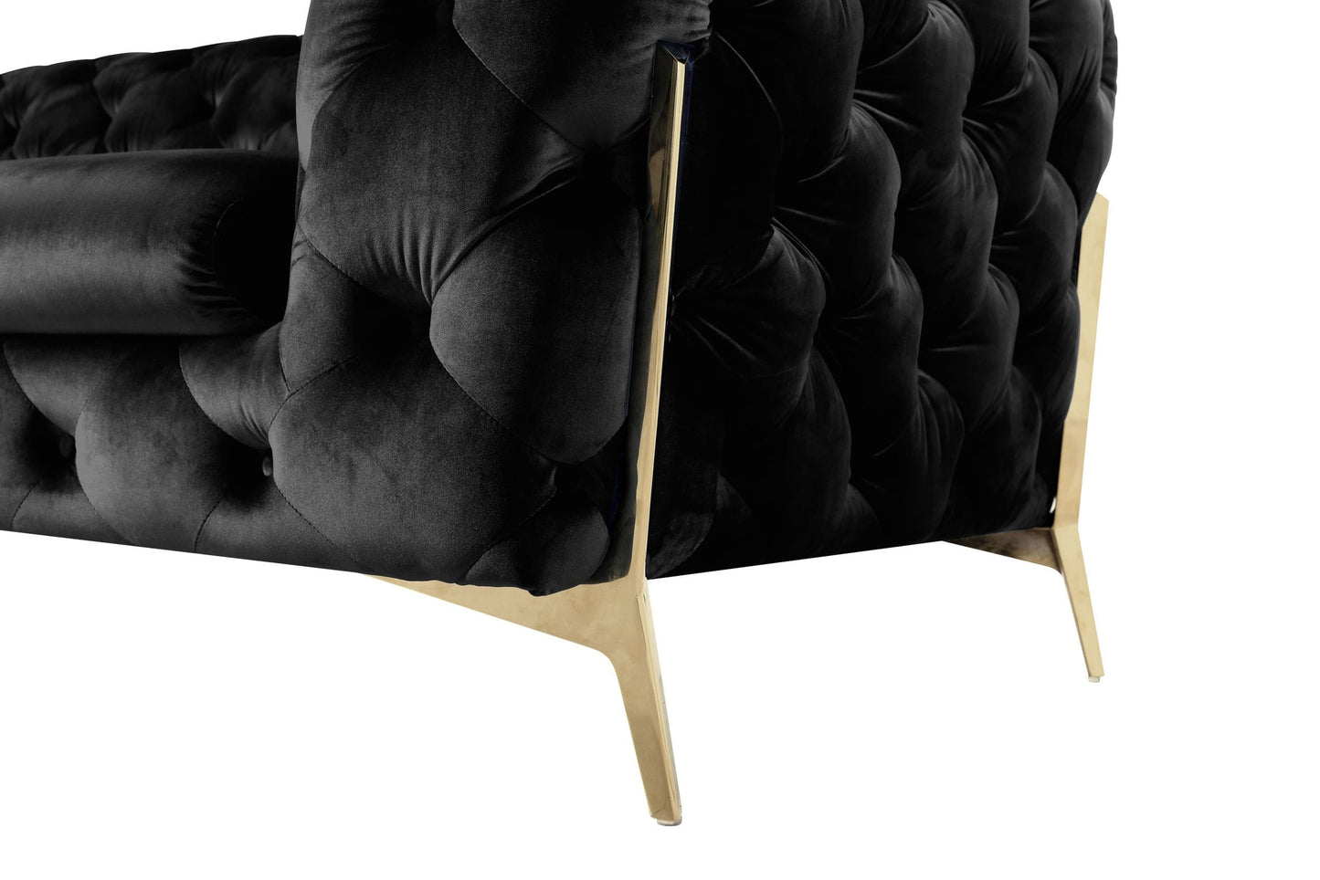 Divani Casa Sheila Transitional Black Fabric Sofa