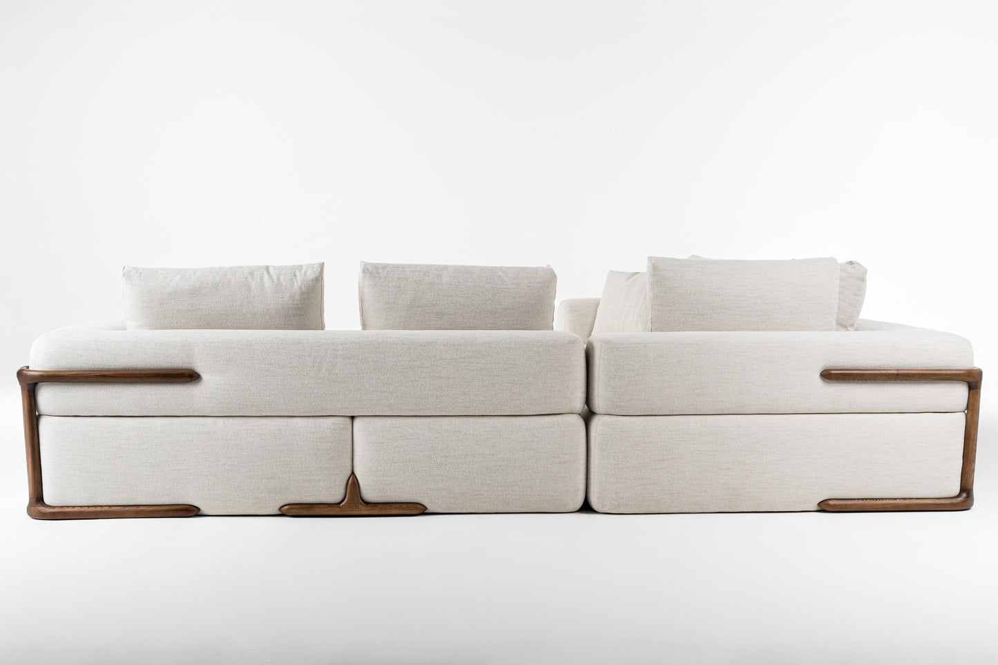 Divani Casa Simone Modern Off-White Fabric Sectional Sofa