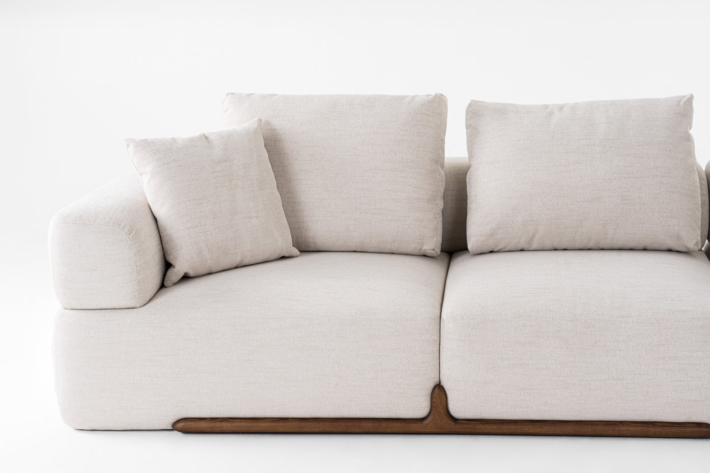 Divani Casa Simone Modern Off-White Fabric Sectional Sofa
