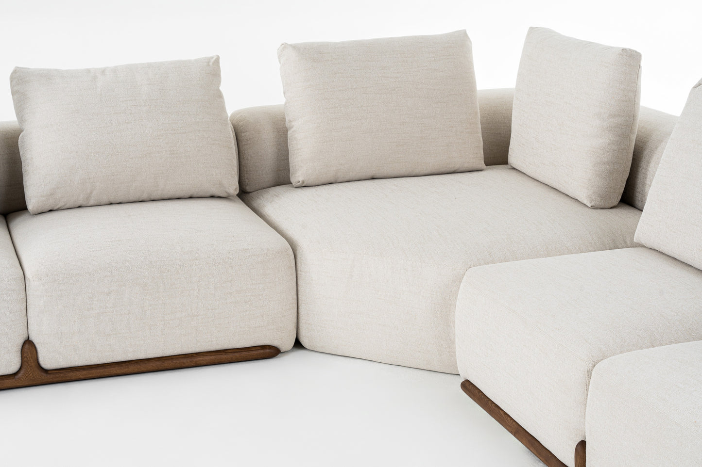 Divani Casa Simone Modern Off-White Fabric Sectional Sofa