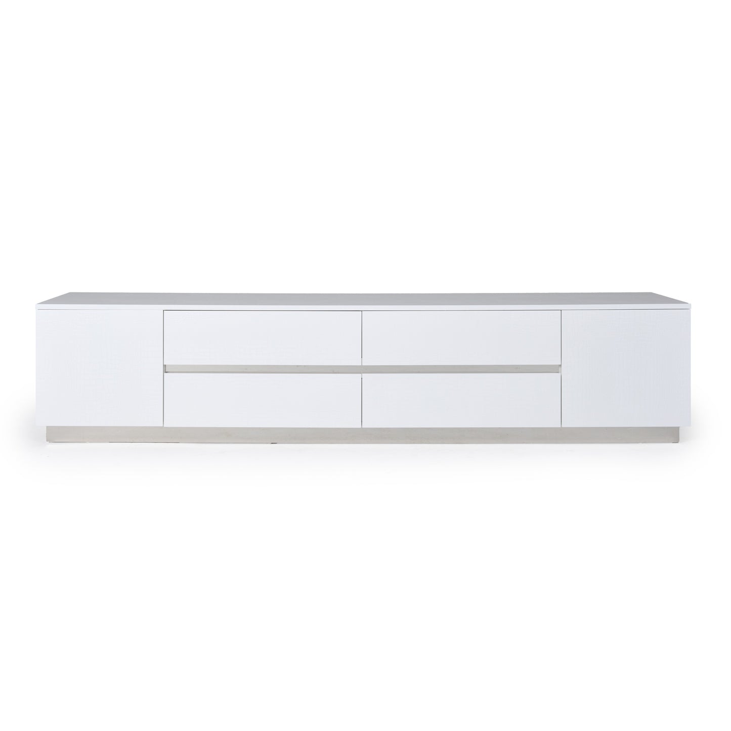 Skyline Modern White Crocodile TV Stand