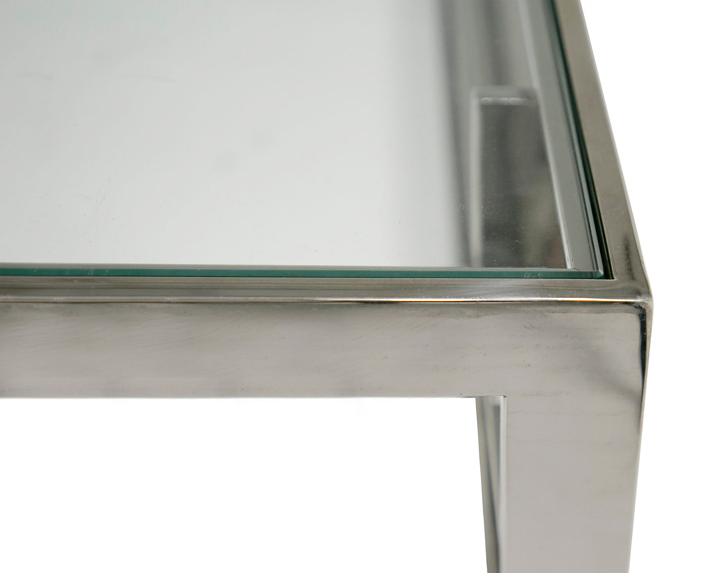 Modrest Stephen Modern Glass and Stainless Steel Coffee Table