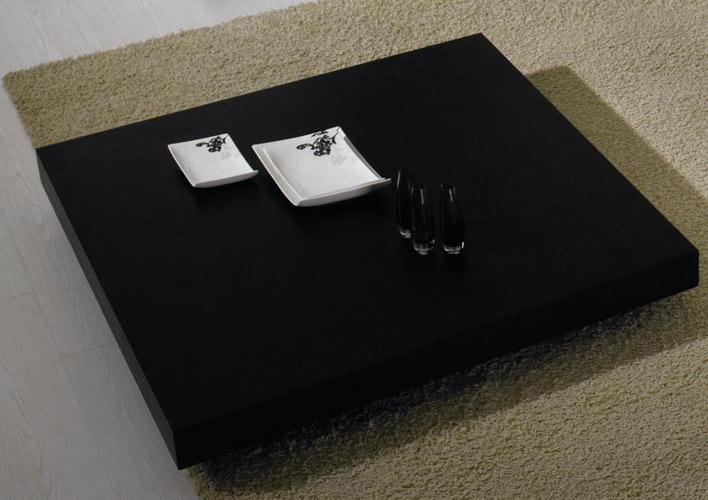 T35 Modern Black Genuine Leather Sectional Sofa with Light