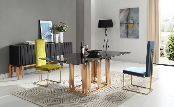 Modrest Token Modern Black and Rosegold Buffet
