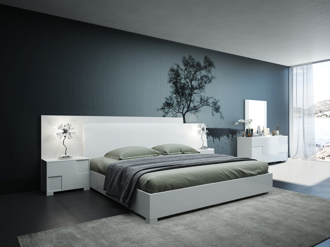 Modrest Monza Italian Modern White Bed