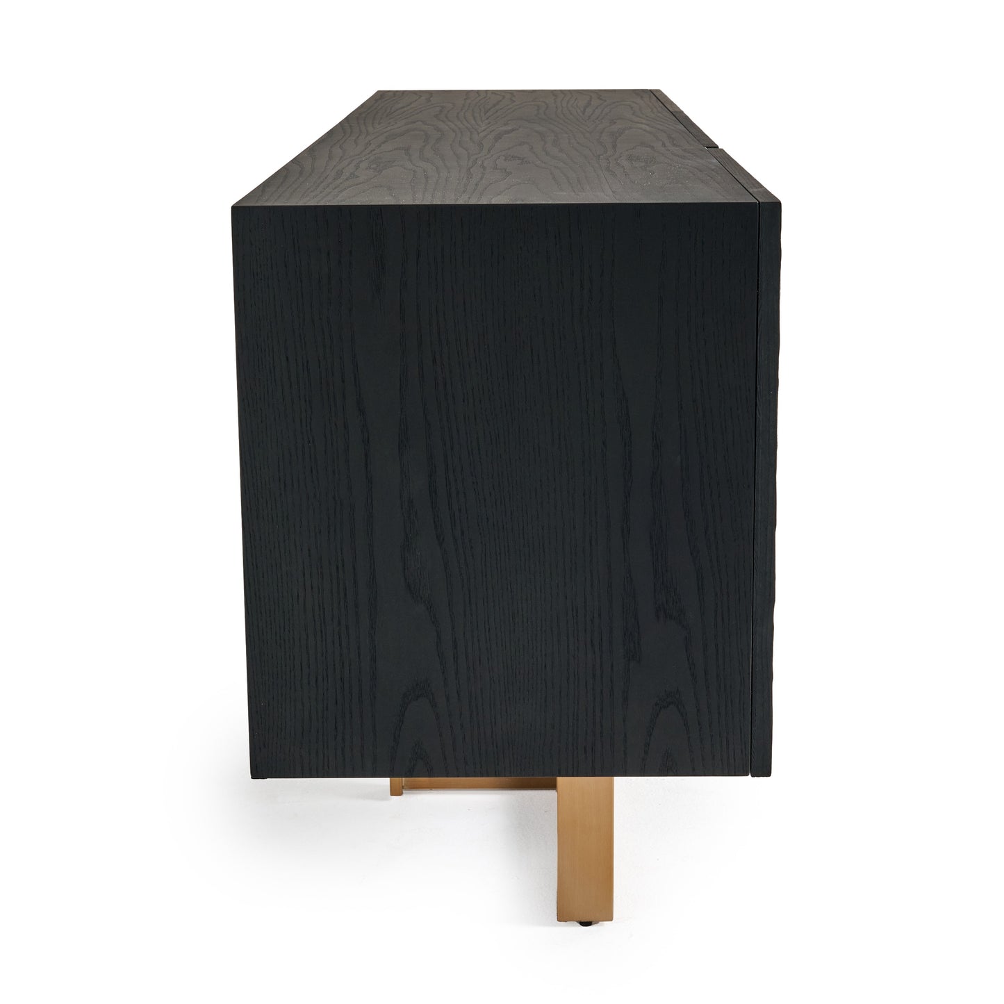Modrest Tasha Modern Black Ash Brushed Gold Buffet
