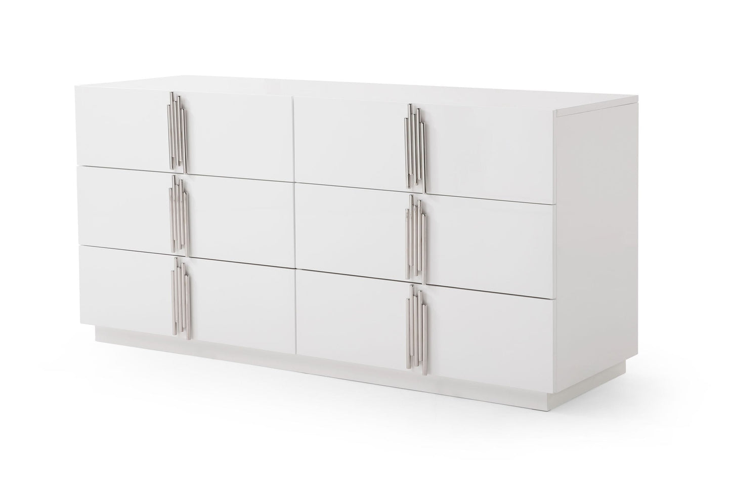 Modrest Token Modern White and Stainless Steel Dresser