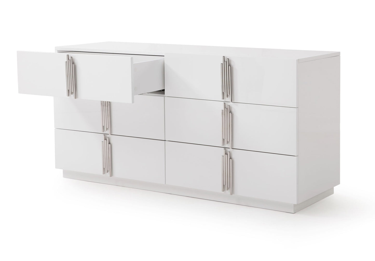 Modrest Token Modern White and Stainless Steel Dresser