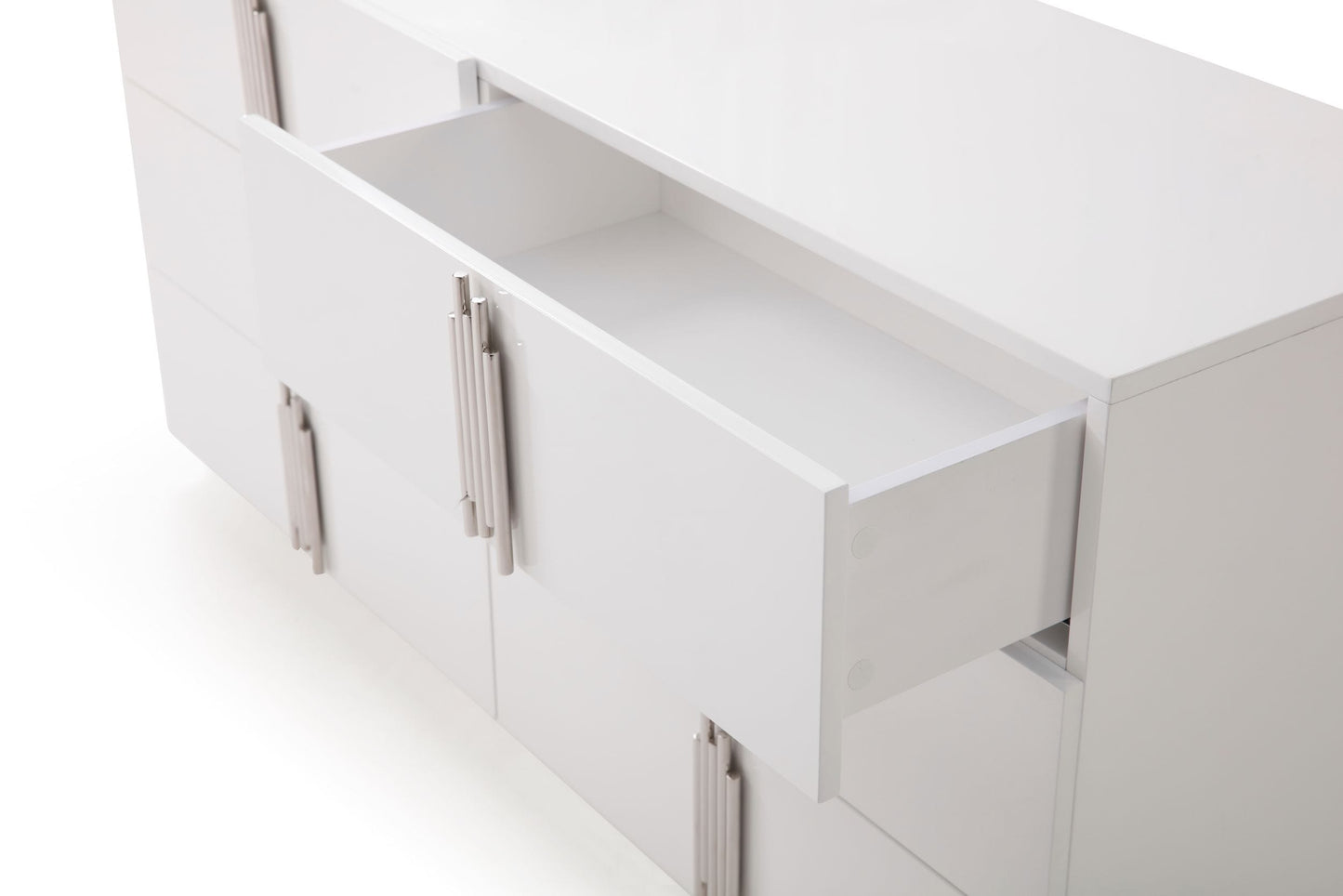 Modrest Token Modern White and Stainless Steel Dresser
