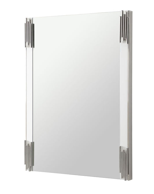Modrest Token Modern White and Stainless Steel Mirror