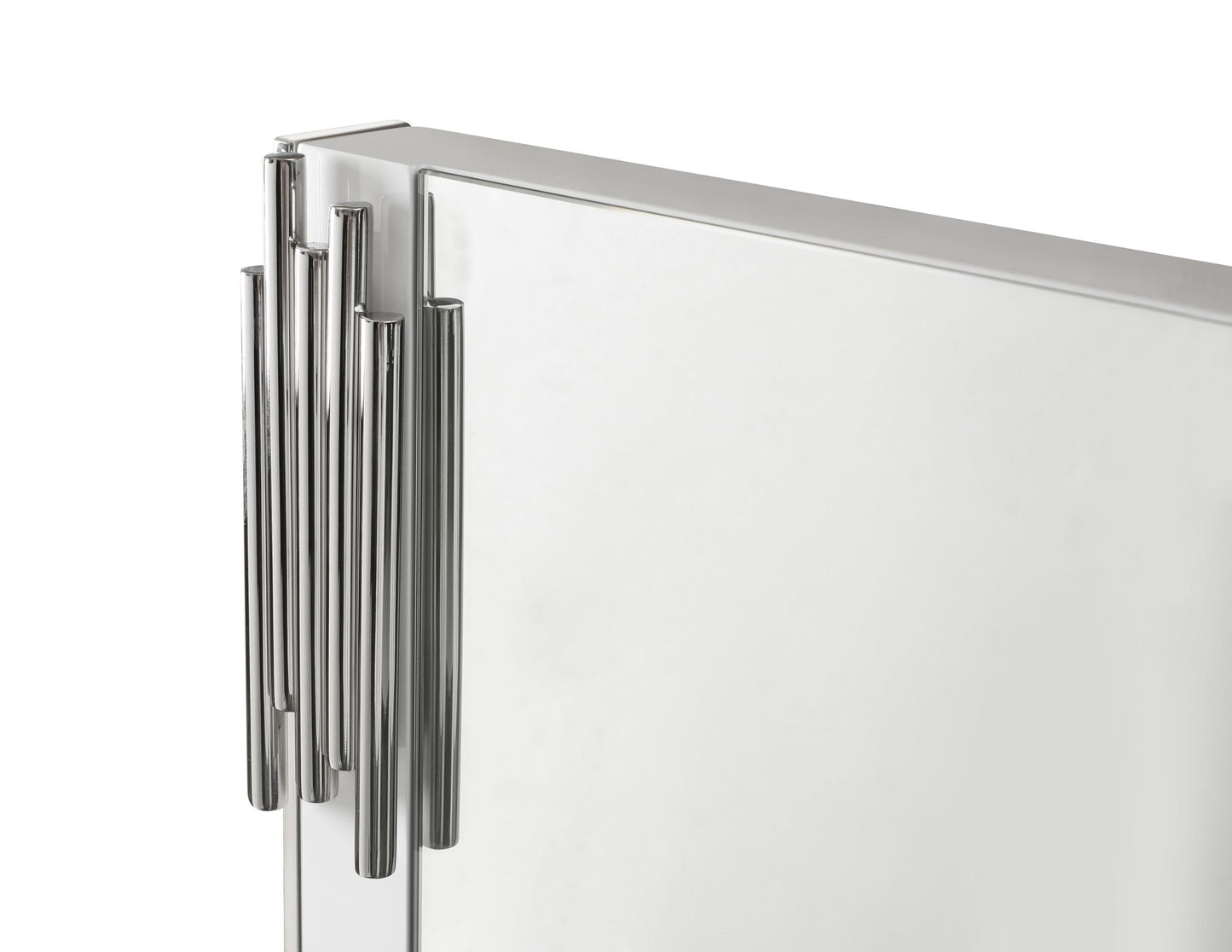 Modrest Token Modern White and Stainless Steel Mirror