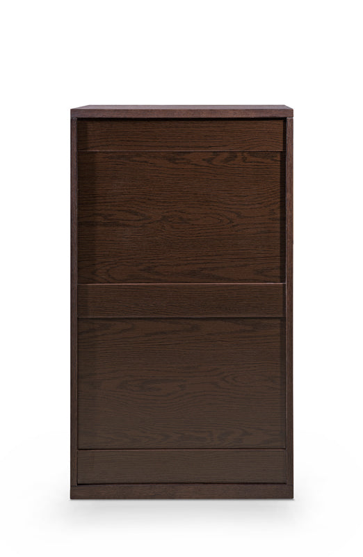 Modrest Torino Modern Brown Oak and Grey Chest