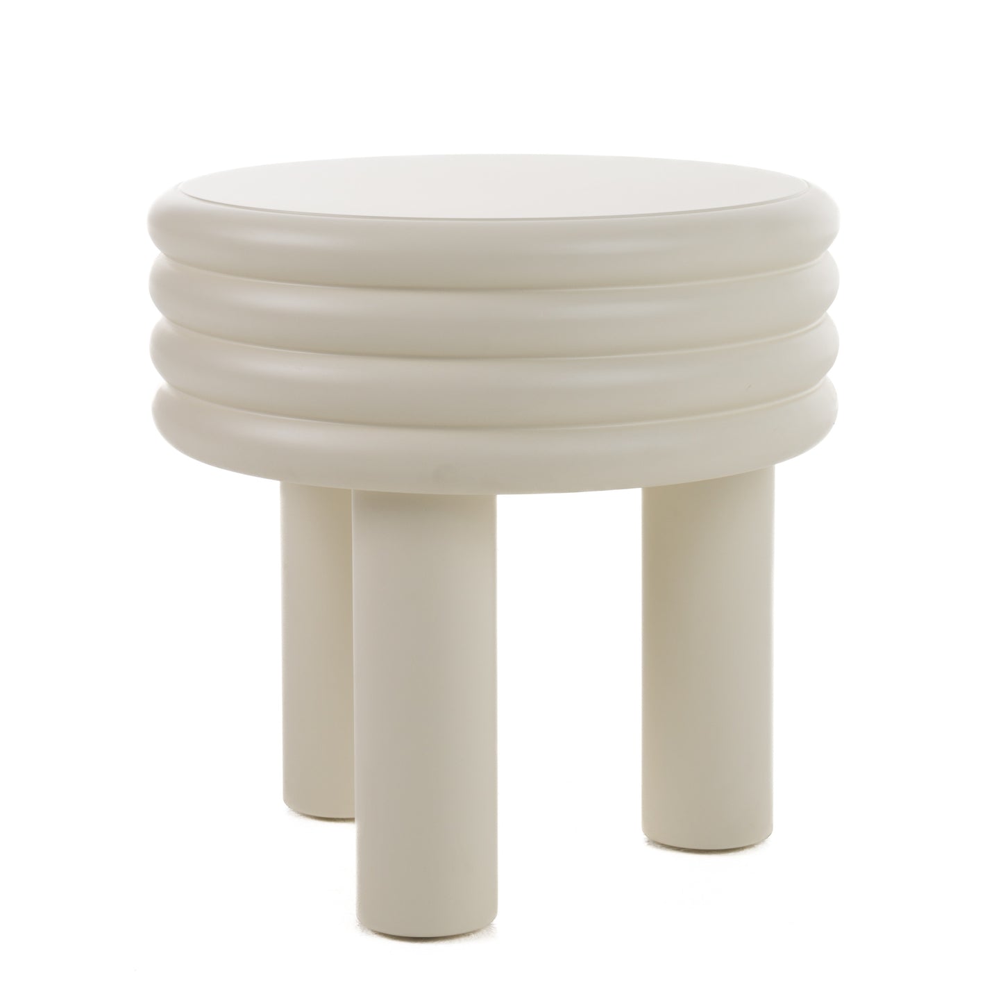 Modrest Townley Contemporary White Round End Table