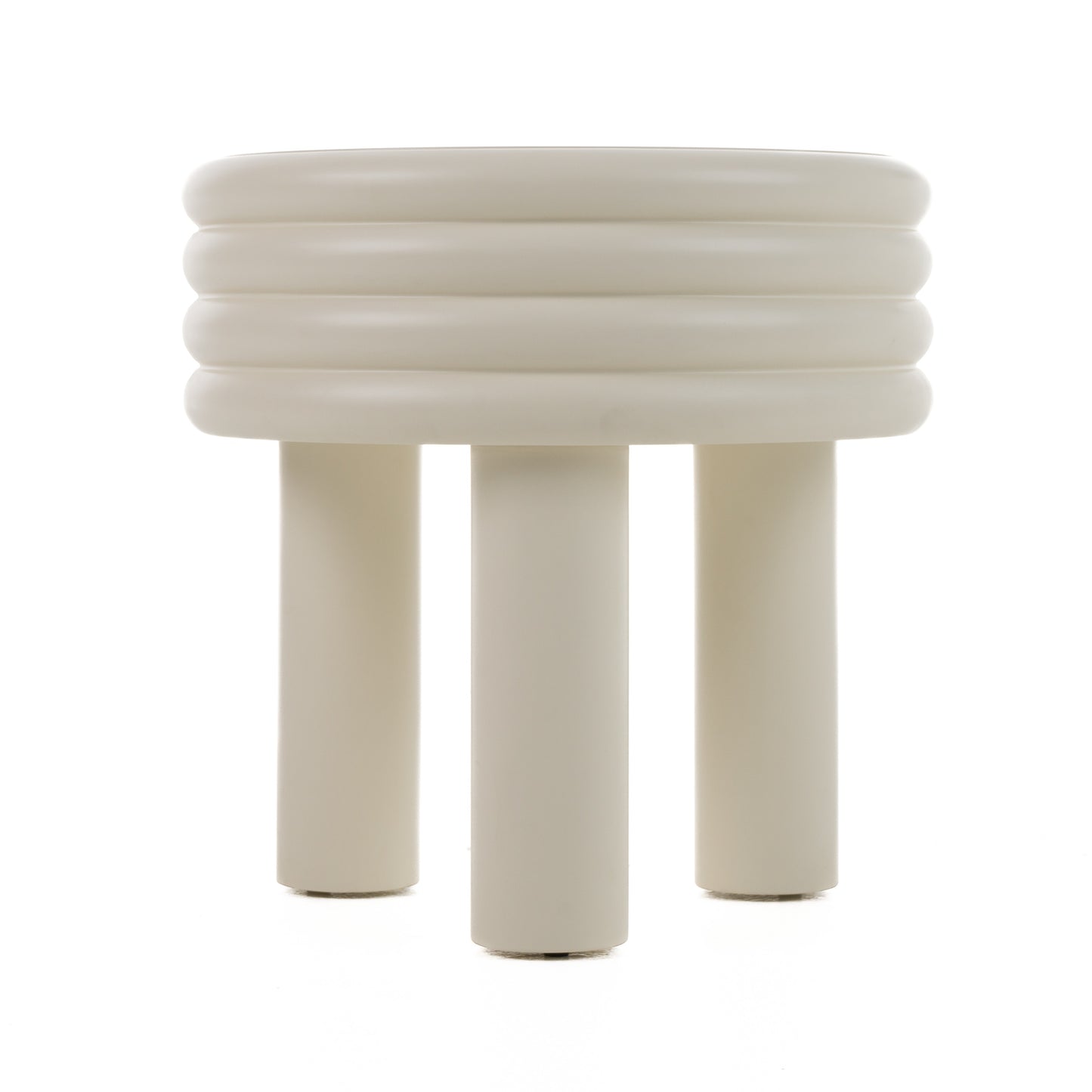Modrest Townley Contemporary White Round End Table