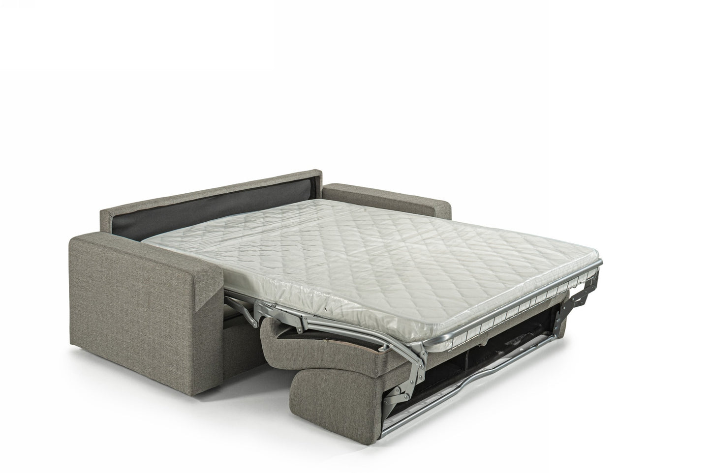 Modrest Made in Italy Urrita Modern Gray Fabric Sofa Bed w/ Full Size Mattress
