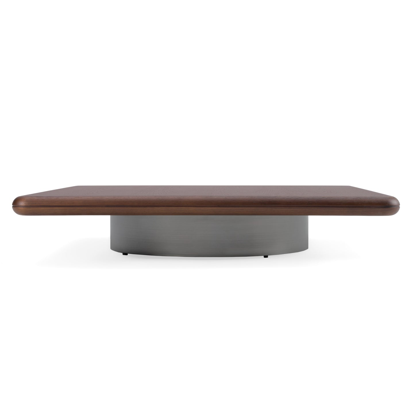 Modrest Valley Modern Walnut Titanium Coffee Table Set