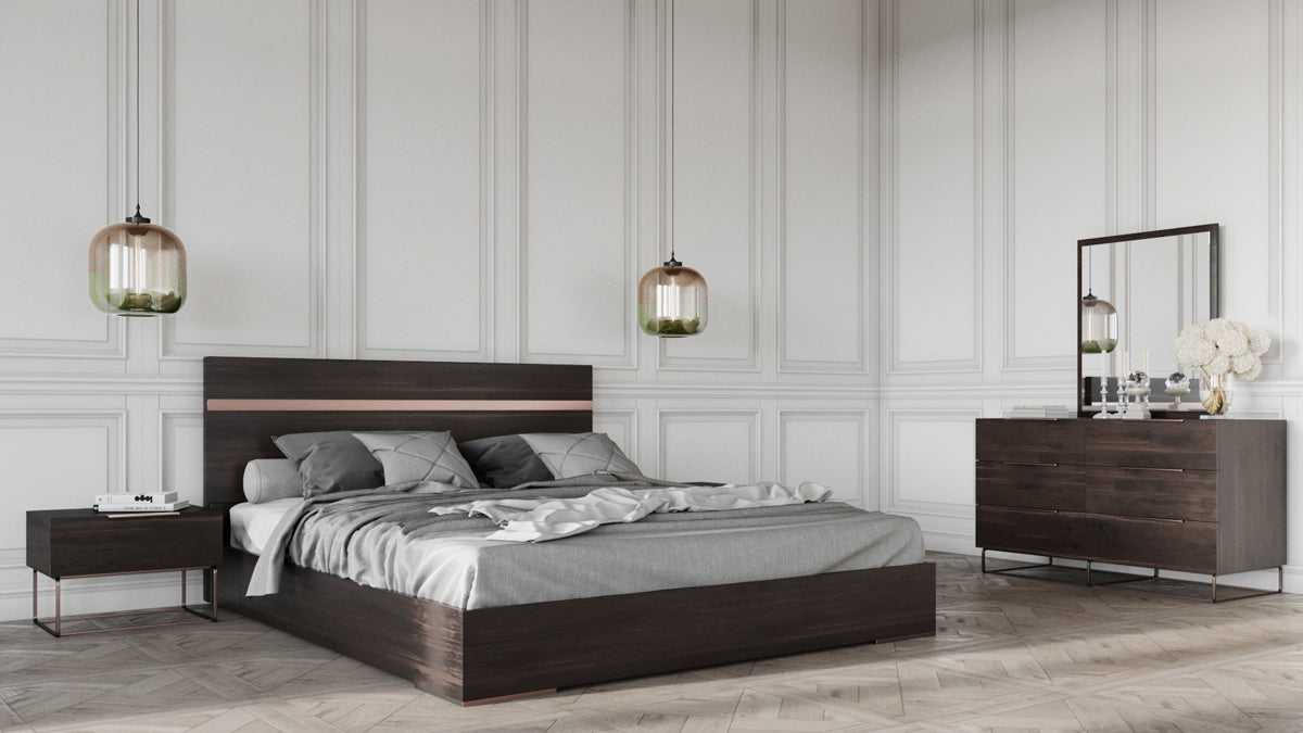 Nova Domus Benzon Italian Modern Dark Rovere Mirror
