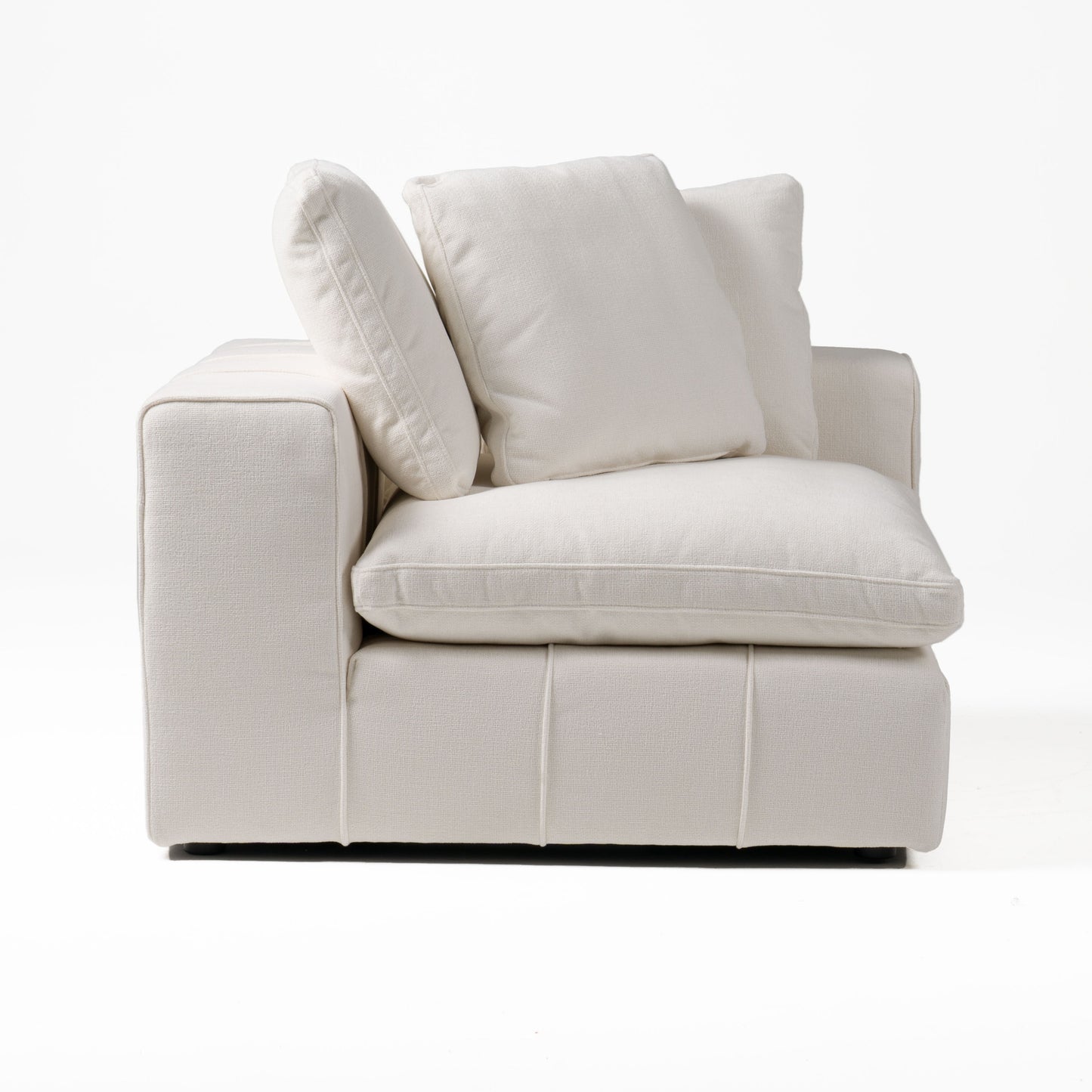 Divani Casa Vicki Modern Off-White Fabric Modular Sectional Sofa