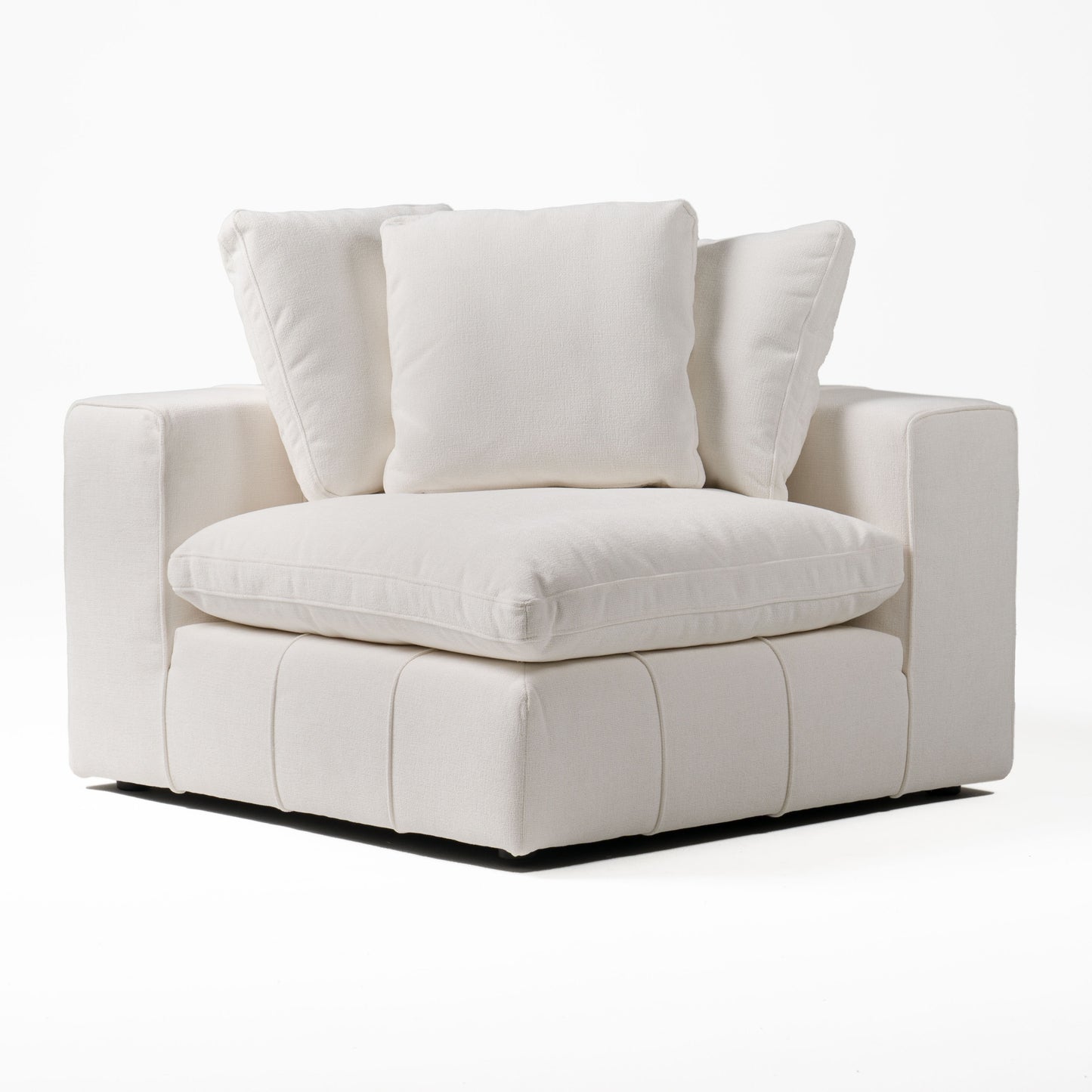 Divani Casa Vicki Modern Off-White Fabric Modular Sectional Sofa
