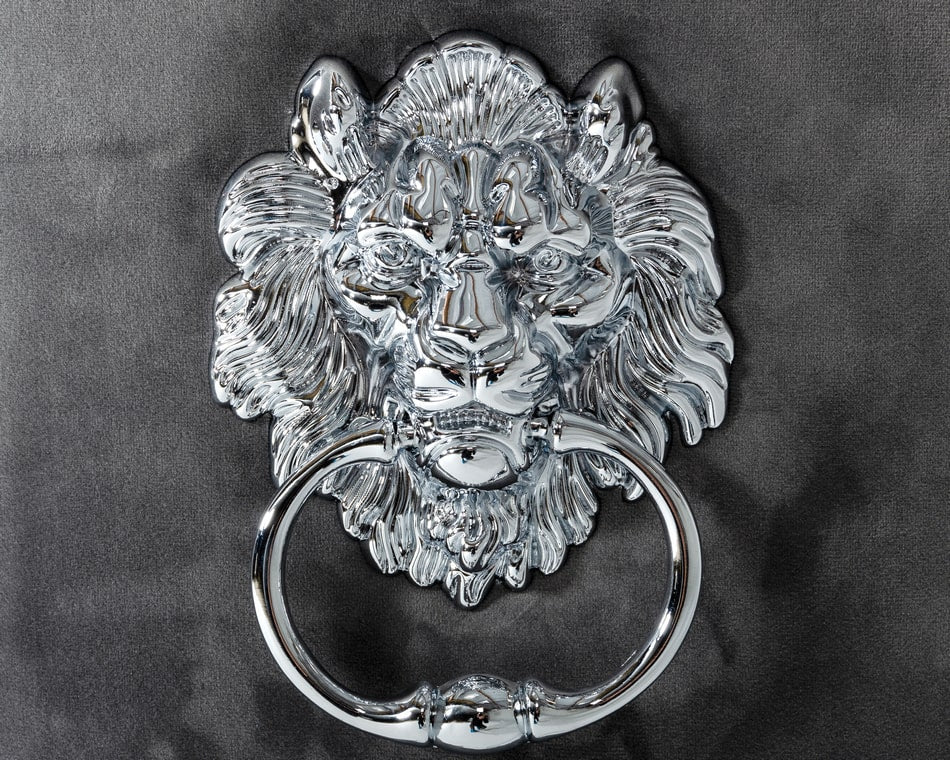 Modrest Vince Glam Grey Velvet Dining Chair Set of 2